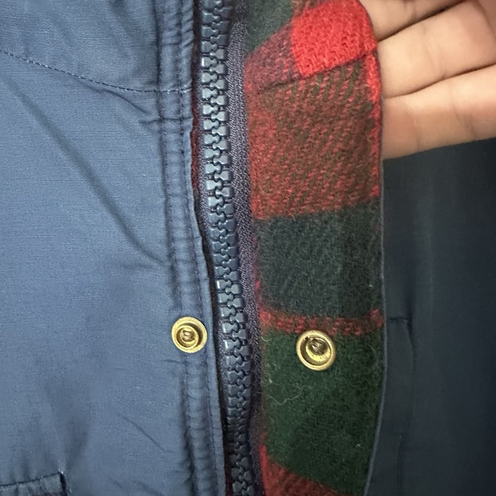 Vintage Woolrich Navy Wool Blend Lined Jacket Women's Size M - Picture 3 of 10